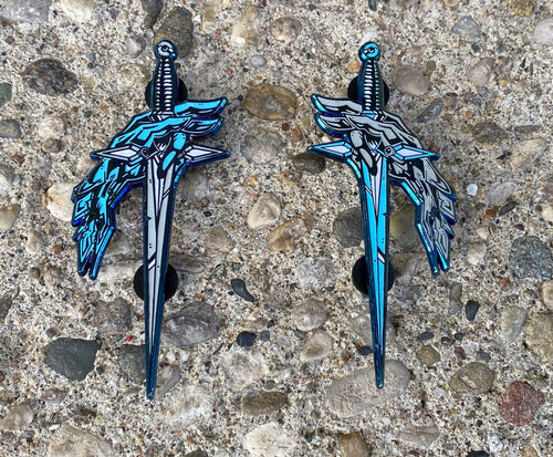 SALE LE 65 Blue Skies and Pain EOT Hand Daggers (2 Pins)
